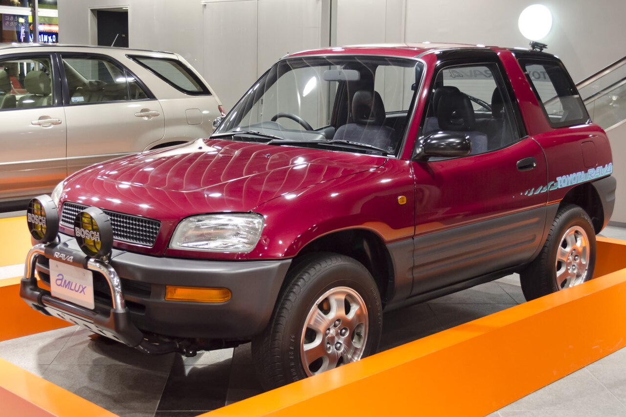Toyota RAV4 2-door compact SUV, front three-quarter view
